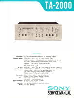 Sony TA-2000 - Service Manual 